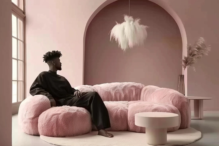 large plush couch