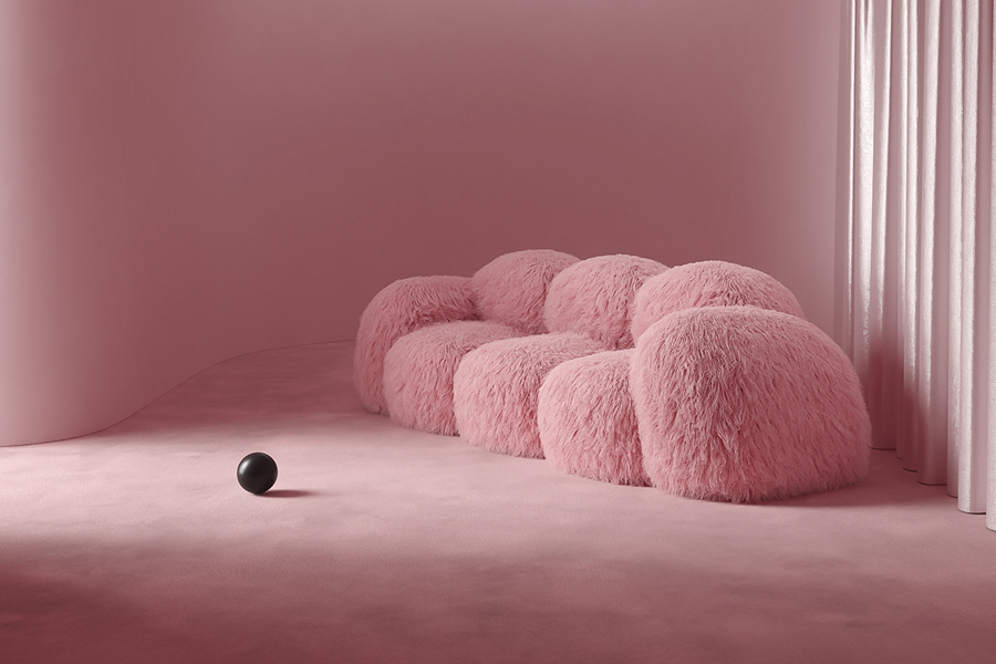 small plush couch