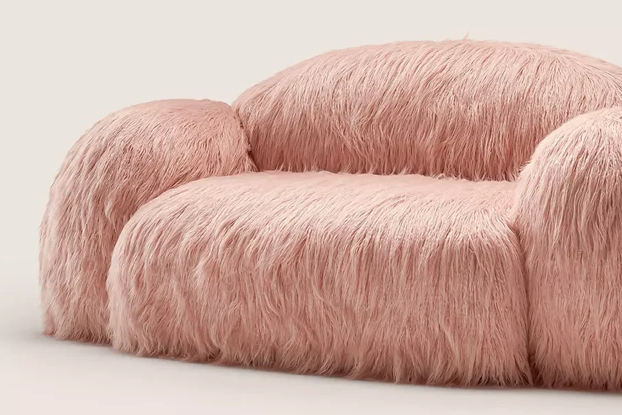 small plush couch